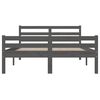 vidaXL Bed Frame without Mattress Grey Solid Wood 120x200 cm