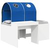 vidaXL Bed with Tunnel 3 pcs White and Blue Engineered Wood