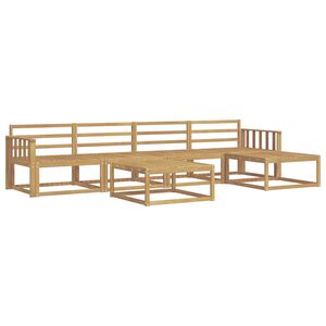 vidaXL Outdoor Sofa Set 6 pcs White 79 x 79 x 37 cm Solid Acacia Wood