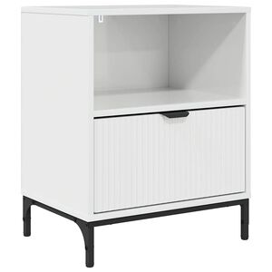 vidaXL Bedside Cabinet High gloss white 49 x 36 x 61 cm