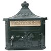 vidaXL Wall Mounted Mailbox Green 40.5 x 16 x 45 cm Cast Aluminum