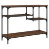 vidaXL Console Table with Shelves Brown Oak 100x35x75 cm