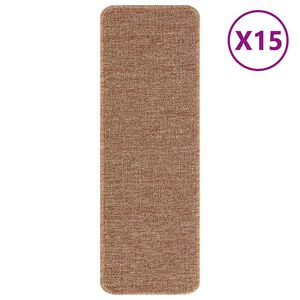 vidaXL Anti-slip Stair Mats 15 pcs 60 x 25 cm Yellow PP Rectangular