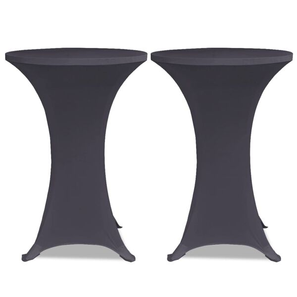 vidaXL Stretch Table Cover 4 pcs 70 cm Anthracite