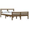 vidaXL Bed Frame without Mattress Honey Brown Solid Wood 135x190 cm Double