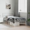 vidaXL Metal Bed Frame without Mattress with Footboard&nbsp;White 107x203cm