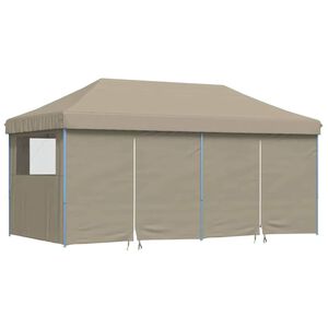 vidaXL Party Tent Pop-up Taupe 580 x 292 x 315 cm Oxford Fabric