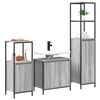 vidaXL Bathroom Furniture Set with Shelf 3 pcs Grey Sonoma and Black