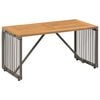 vidaXL Outdoor Table Grey and Brown 80 x 40 x 40 cm Poly Rattan