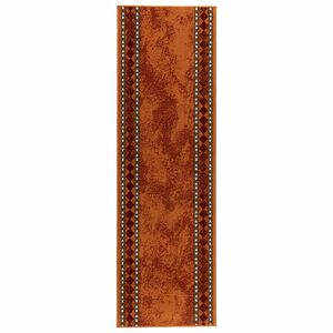 vidaXL Runner Rug FLORNES Woven Orange 67 cm x 150 cm PP 7 mm