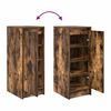 vidaXL Shoe Cabinet Smoked Oak 29.5x34x76 cm Engineered Wood