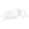 vidaXL Greenhouse with Steel Frame White 20 m&sup2; 5x4x2.3 m