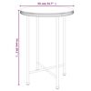 vidaXL Dining Table Black &Oslash;55 cm&nbsp;Tempered Glass and Steel