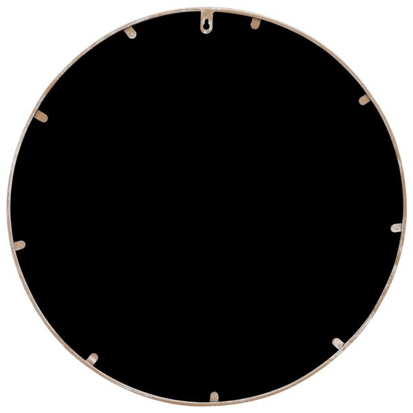 vidaXL Garden Mirror Sand 60x3 cm Iron Round for Outdoor Use