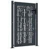 vidaXL Garden Gate Anthracite 100x125 cm Steel Bamboo Design