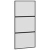 vidaXL Sliding Door with Hardware Set Black 102.5x205 cm Tempered Glass
