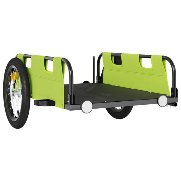vidaXL Bike Trailer Green Oxford Fabric and Iron