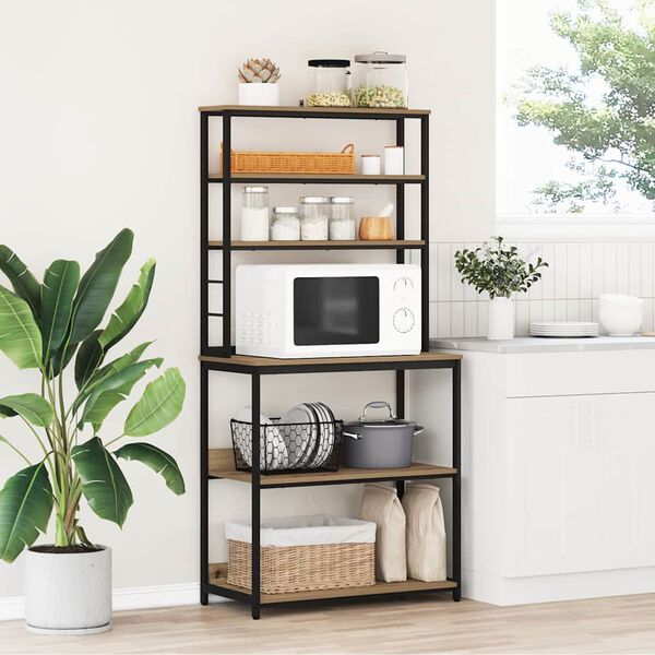 vidaXL Kitchen Shelf Artisan Oak 80 x 40 x 168 cm Engineered Wood