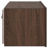 vidaXL TV Wall Cabinet with LED Lights Brown Oak 60x35x31 cm