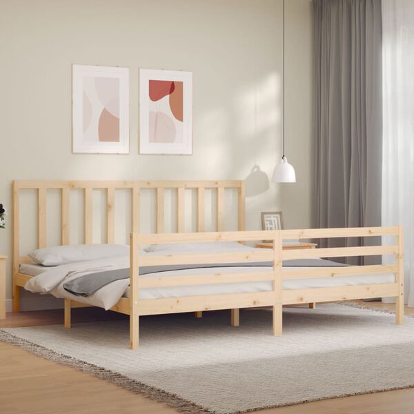 vidaXL Bed Frame without Mattress 200x200 cm Solid Wood Pine