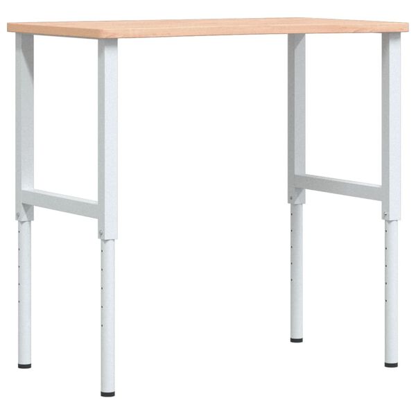 vidaXL Workbench 100x(55-60)x(71.5-98) cm Solid Wood Beech