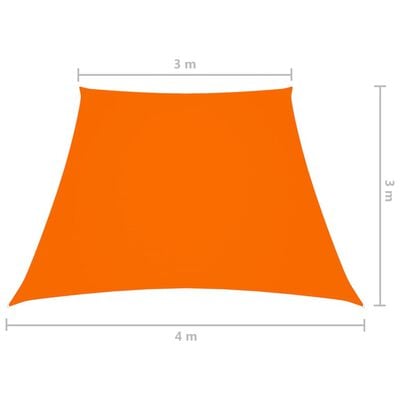 vidaXL Sunshade Sail Oxford Fabric Trapezium 3/4x3 m Orange