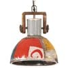 vidaXL Industrial Hanging Lamp 25 W Multicolour Round 30 cm E27