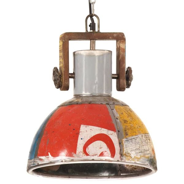 vidaXL Industrial Hanging Lamp 25 W Multicolour Round 30 cm E27