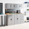 vidaXL Garage Wall Cabinet Grey Sonoma Engineered Wood