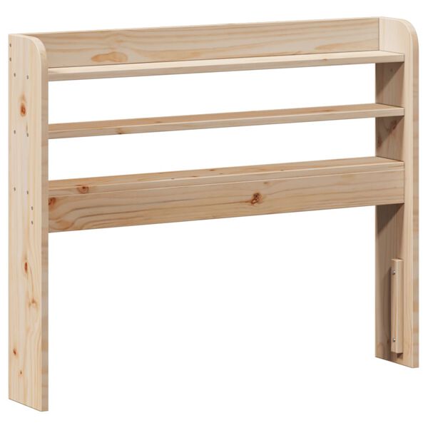 vidaXL Headboard with Shelves 90 cm Solid Wood Pine