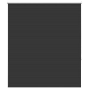 vidaXL Roller Blind Blackout Black 135x175 cm Fabric Width 131.6 cm Polyester
