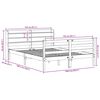 vidaXL Bed Frame with Headboard without Mattress 135x190 cm Double
