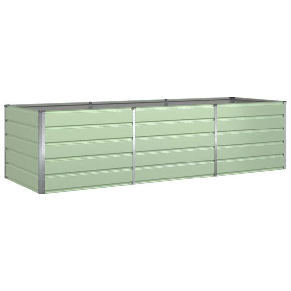 vidaXL Planter Pastel Green 290 x 100 x 75 cm Galvanised Steel