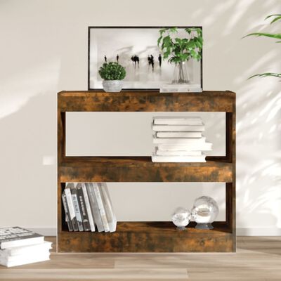 vidaXL Book Cabinet/Room Divider Smoked Oak 80x30x72 cm