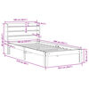 vidaXL Bed Frame with Headboard without Mattress 90x200 cm