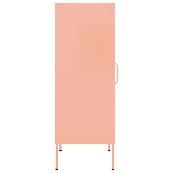 vidaXL Storage Cabinet Pink 42.5x35x101.5 cm Steel