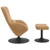 vidaXL Egg Chair with Footstool Brown 63 x 73 x 90 cm Velvet