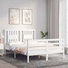 vidaXL Bed Frame without Mattress White 140x200 cm Solid Wood