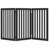 vidaXL Dog Gate Foldable 3 Panels Black 150 cm Poplar Wood