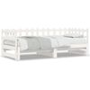 vidaXL Pull-out Day Bed without Mattress White 2x(90x200) cm Solid Wood
