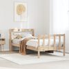 vidaXL Bed Frame without Mattress 90x190 cm Single Solid Wood Pine
