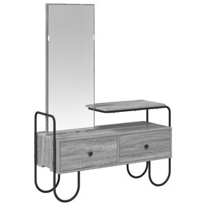 vidaXL Dressing Table Grey Sonoma 100 x 36.5 x 136 cm Engineered Wood