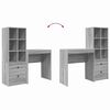 vidaXL Desk with Drawer 2 pcs Grey Sonoma