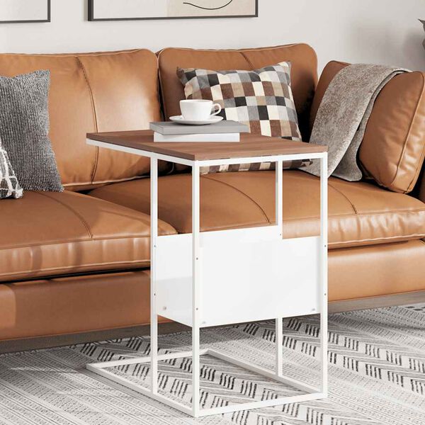 vidaXL Side Table white 55x36x59.5 cm Engineered Wood