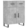 vidaXL Sideboard Concrete Grey 69,5x34x90 cm Engineered Wood