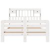 vidaXL Bookcase Bed without Mattress White 160x200 cm Solid Wood Pine