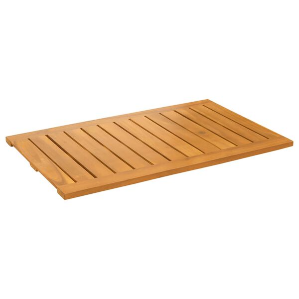 vidaXL Bath Mat Plain Brown 80 x 50 cm Wood