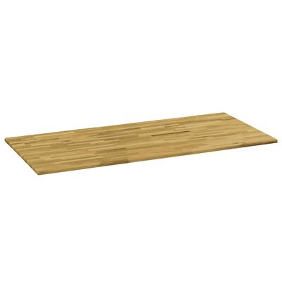 vidaXL Table Top Solid Oak Wood Rectangular 23 mm 100x60 cm