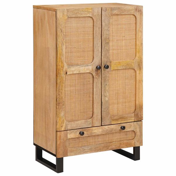 vidaXL Highboard with Drawer Brown 40 x 33 x 110 cm Solid Mango Wood