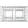 vidaXL Gabion Raised Bed Silver 90 x 50 x 80 cm Galvanised Steel